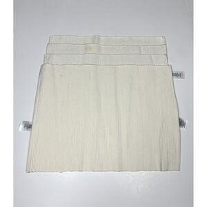 West Elm Riviera White Cotton Scallop Edge Rectangular Table Placemats 4-PC Set